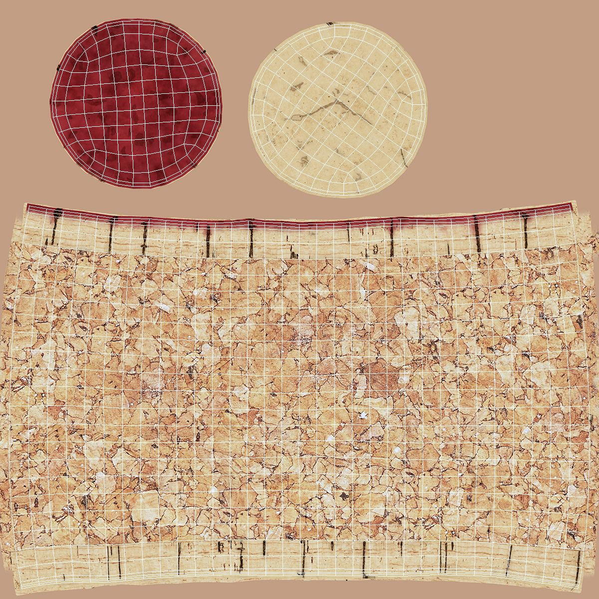 Traditional Wine Cork Stopper 3D model