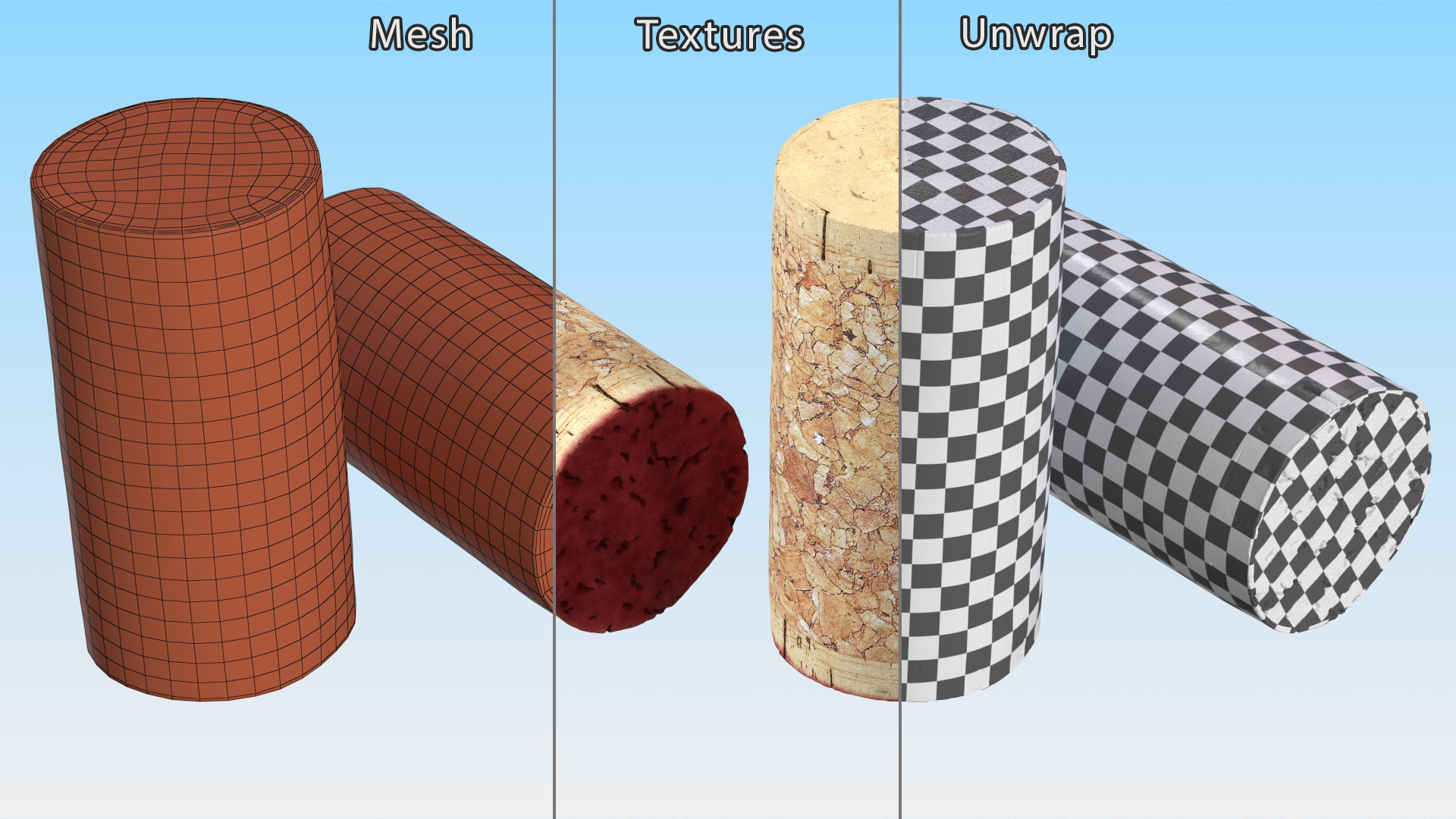 Traditional Wine Cork Stopper 3D model