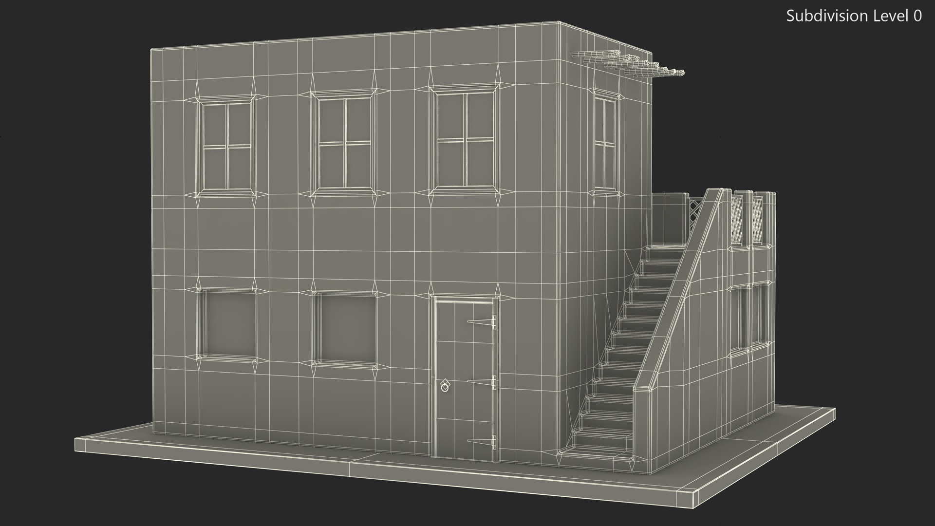 Arabian Style House with Staircase 3D model