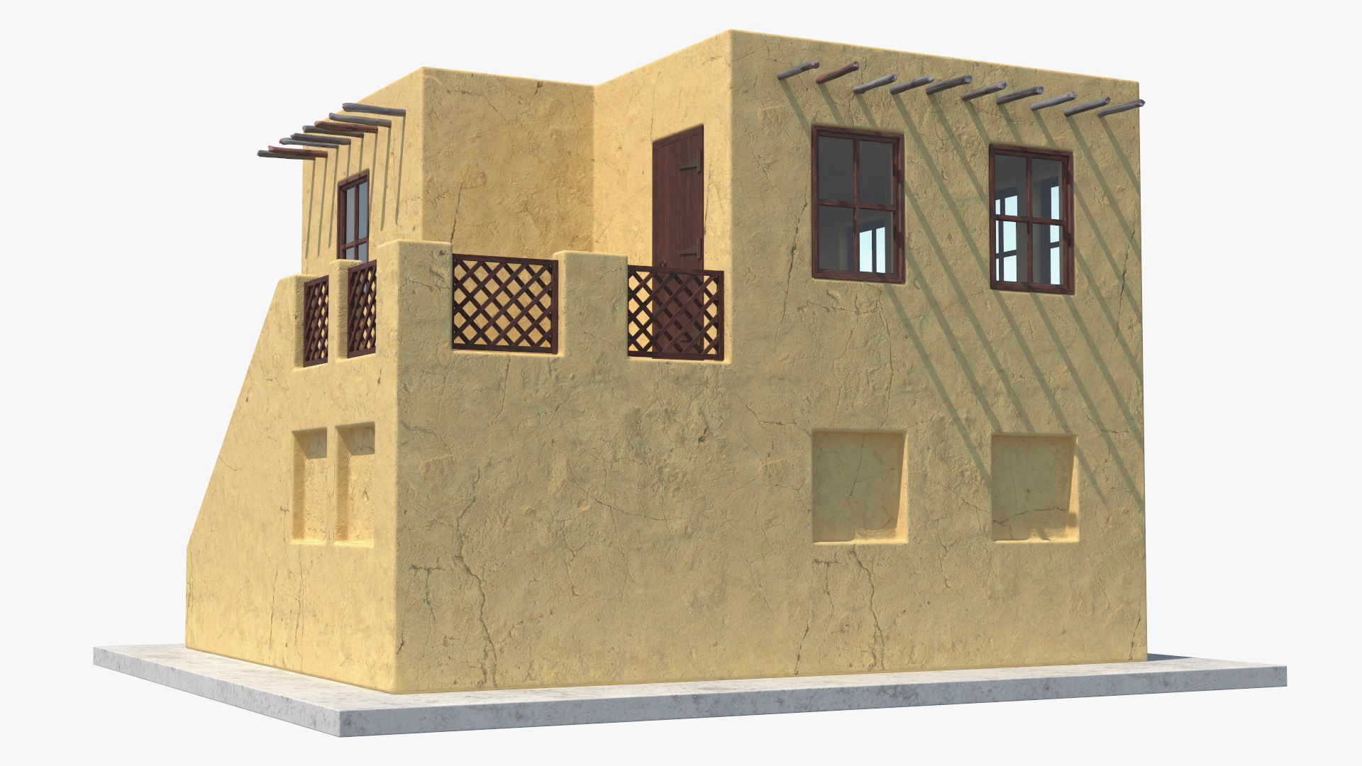 Arabian Style House with Staircase 3D model