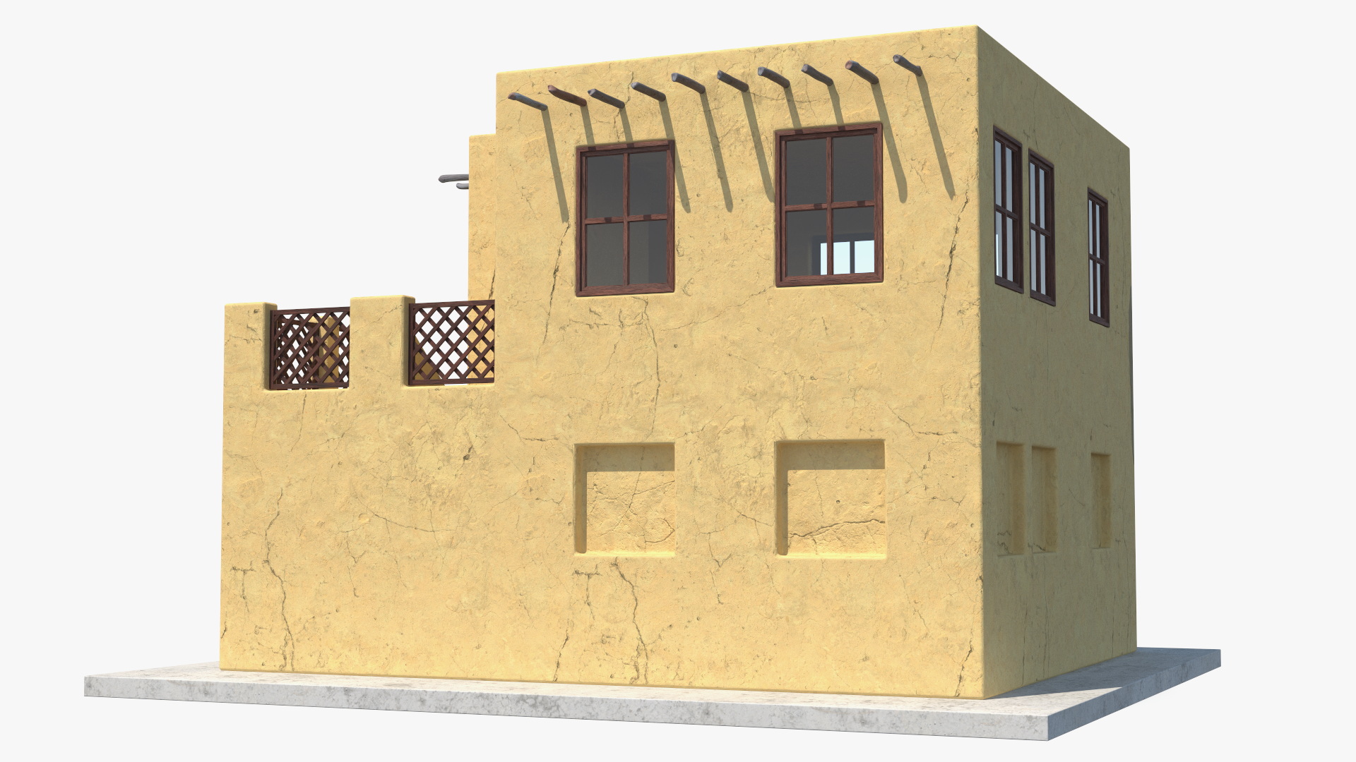 Arabian Style House with Staircase 3D model