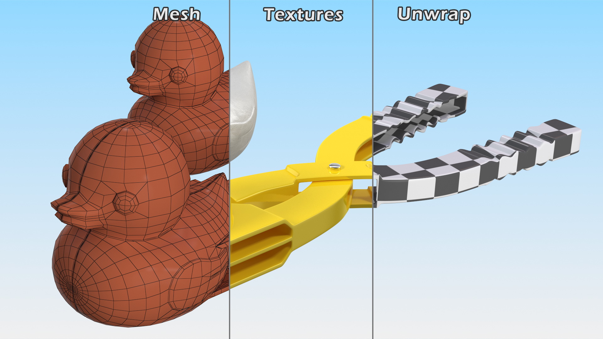 3D model Duck Shaped Snowball Maker Clip with Snowball