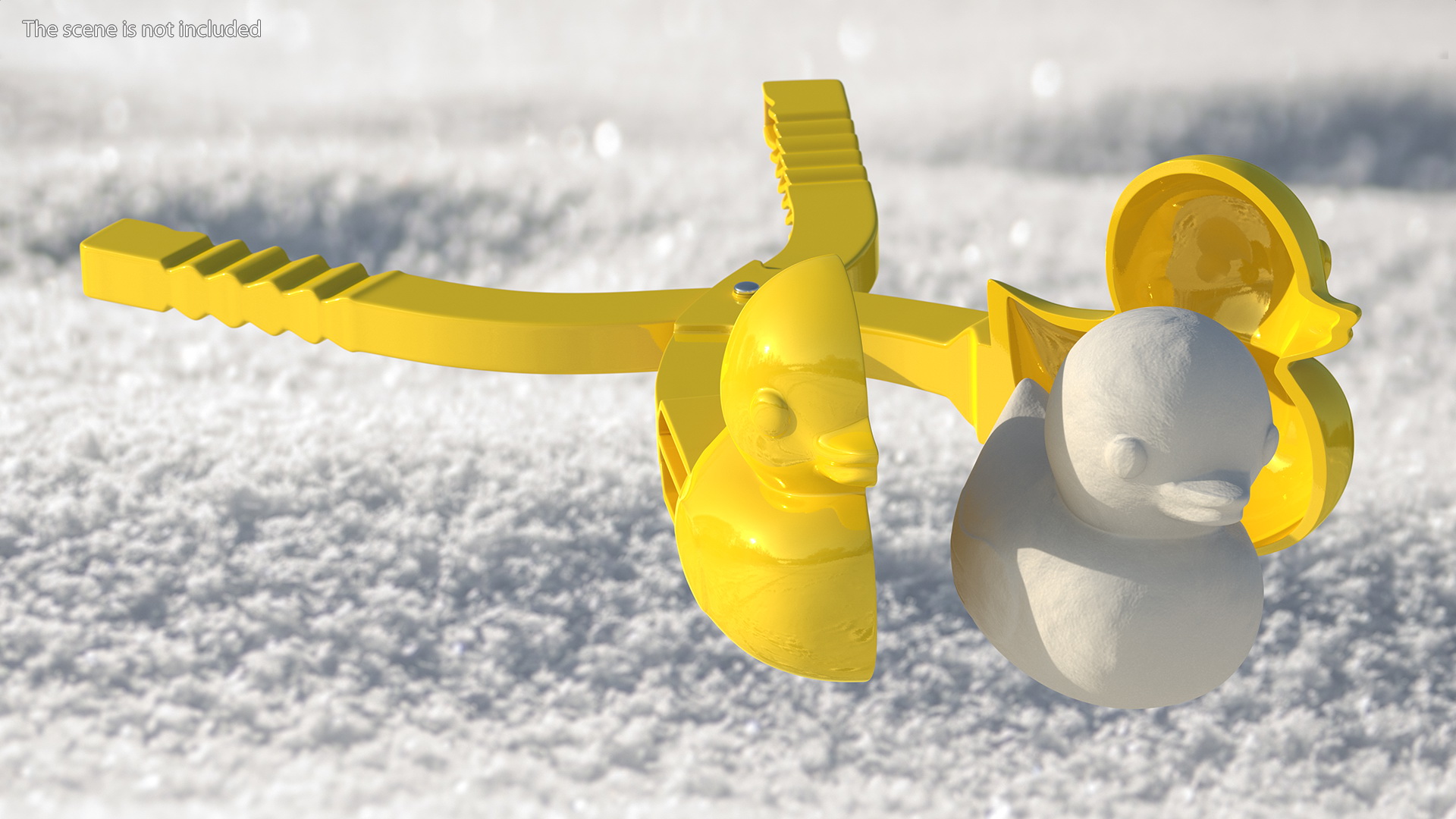 3D model Duck Shaped Snowball Maker Clip with Snowball