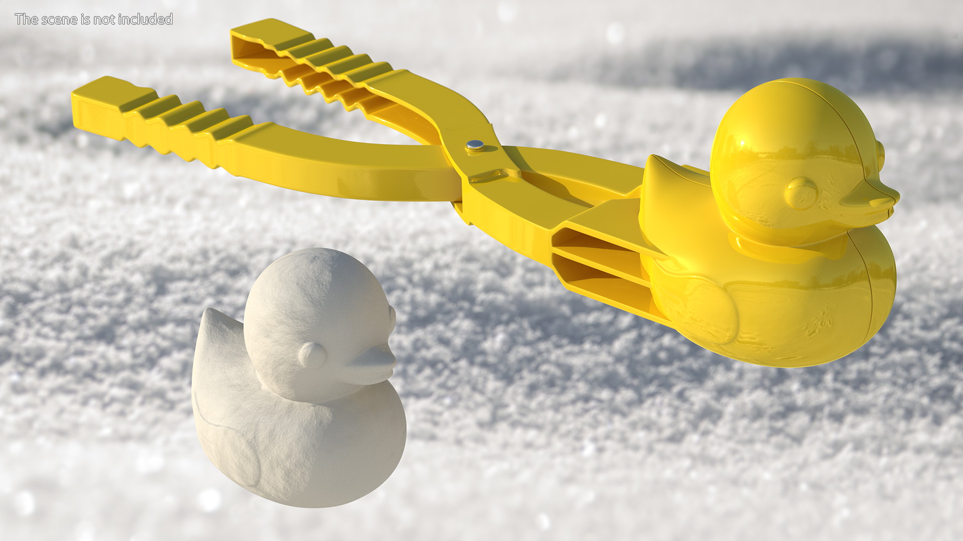 3D model Duck Shaped Snowball Maker Clip with Snowball