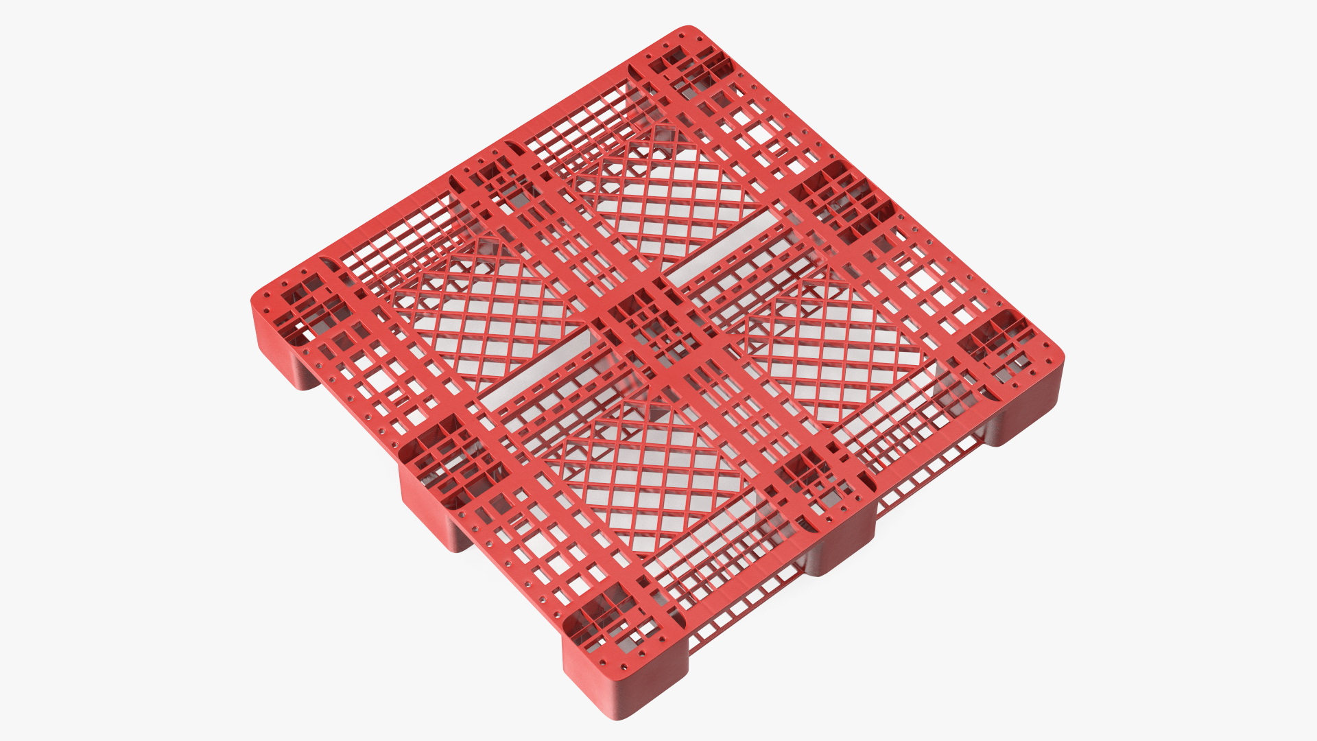 3D Red Plastic Pallet model