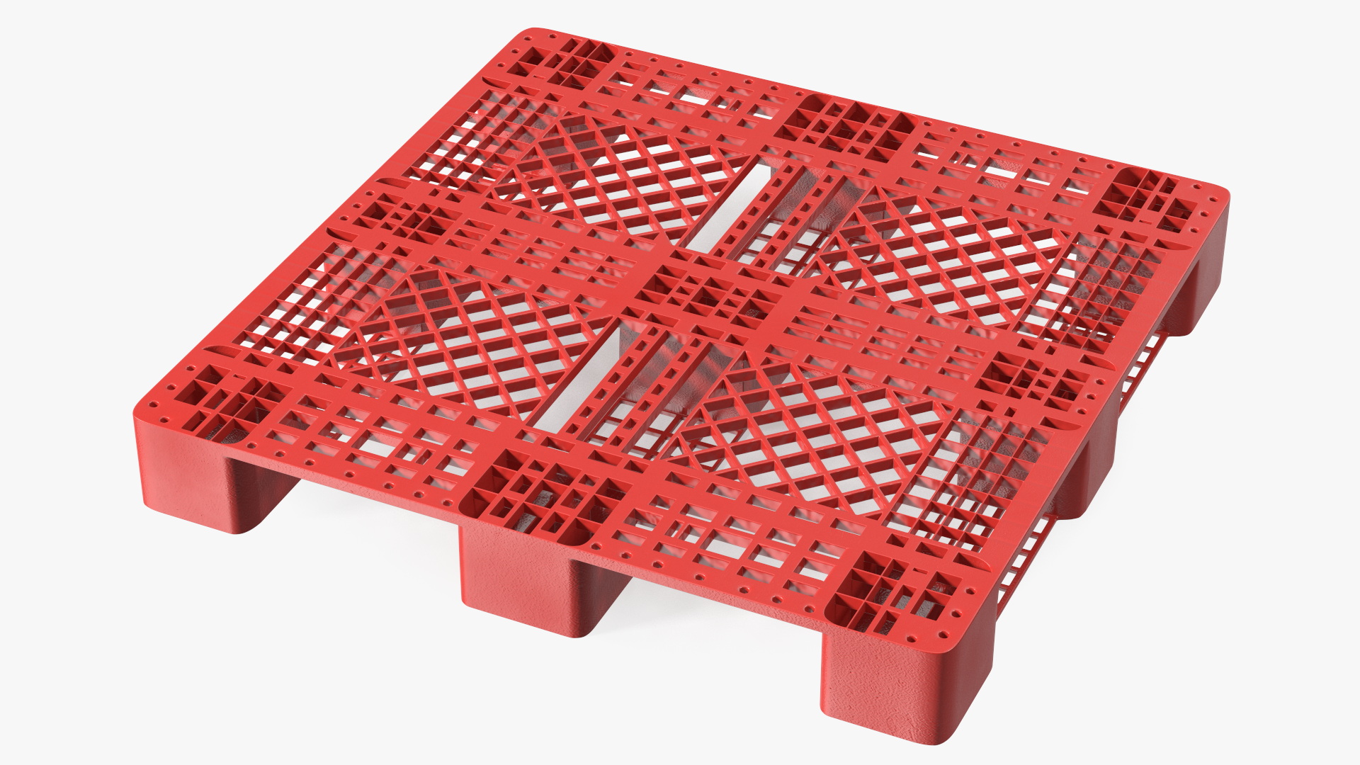 3D Red Plastic Pallet model