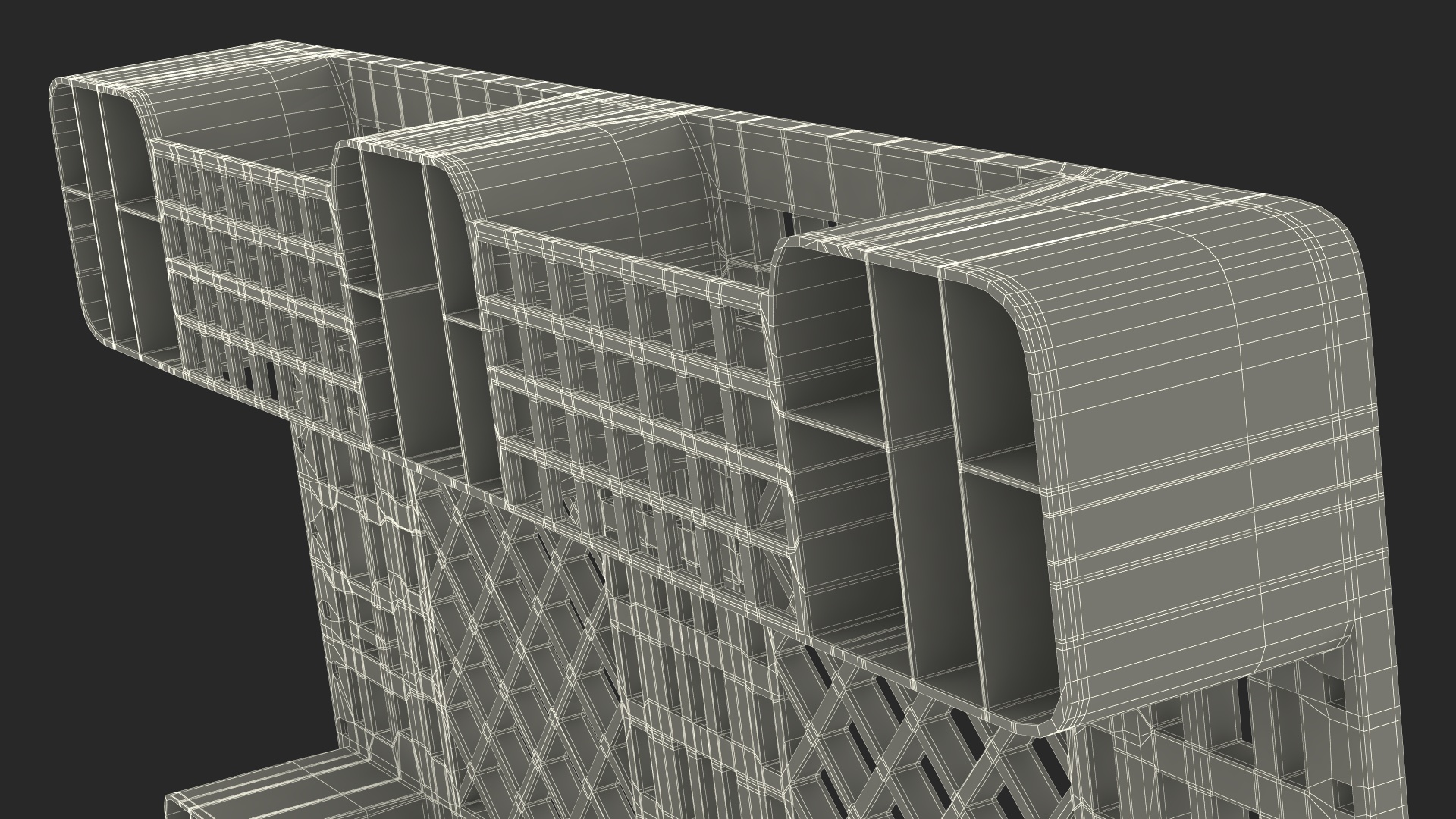 3D Red Plastic Pallet model