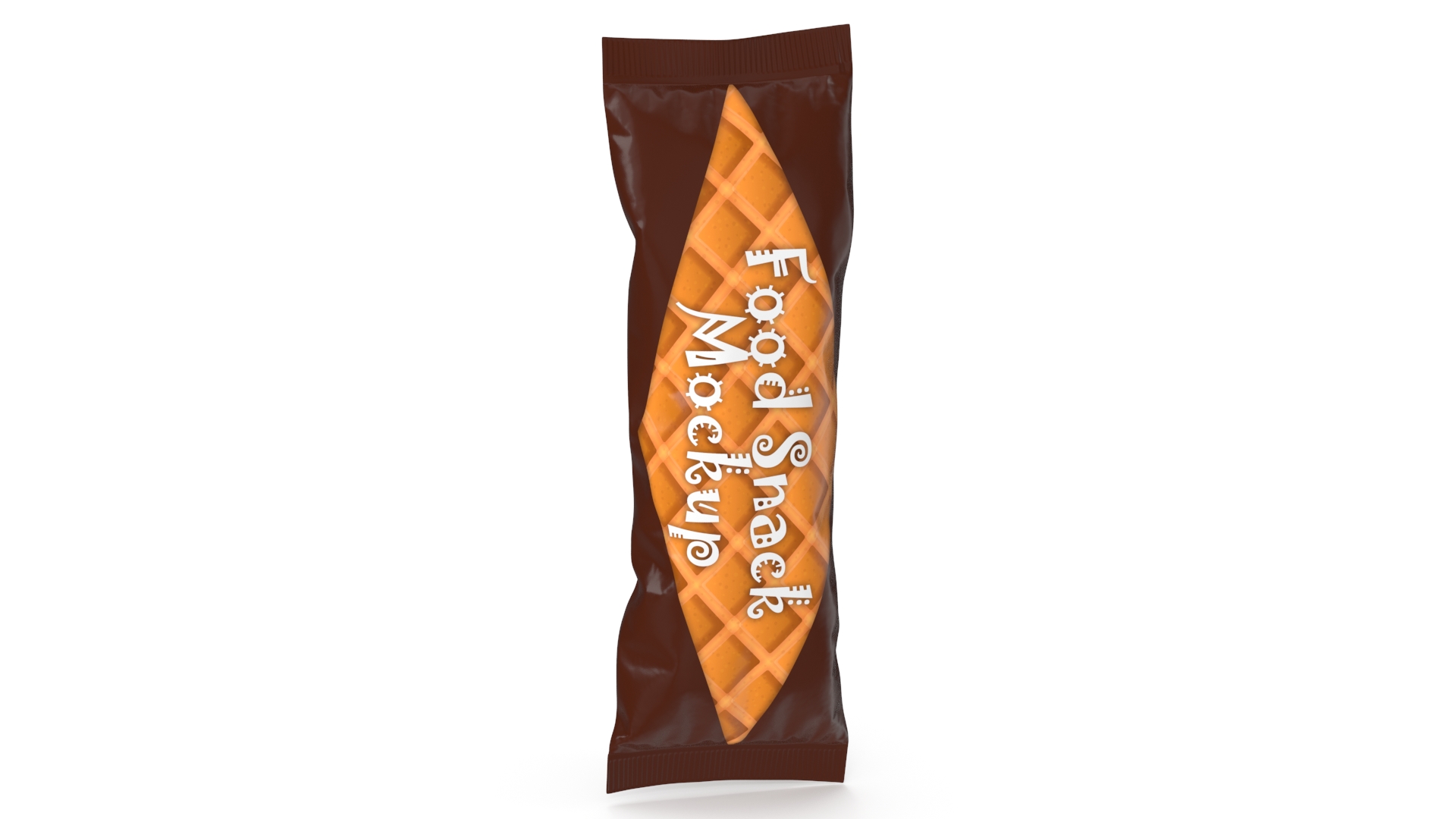 3D Small Food Package Mockup Brown