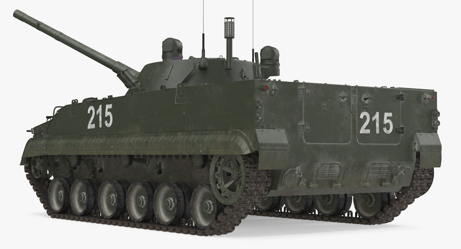 Russian Armored Vehicle BMP 3 Green Rigged 3D