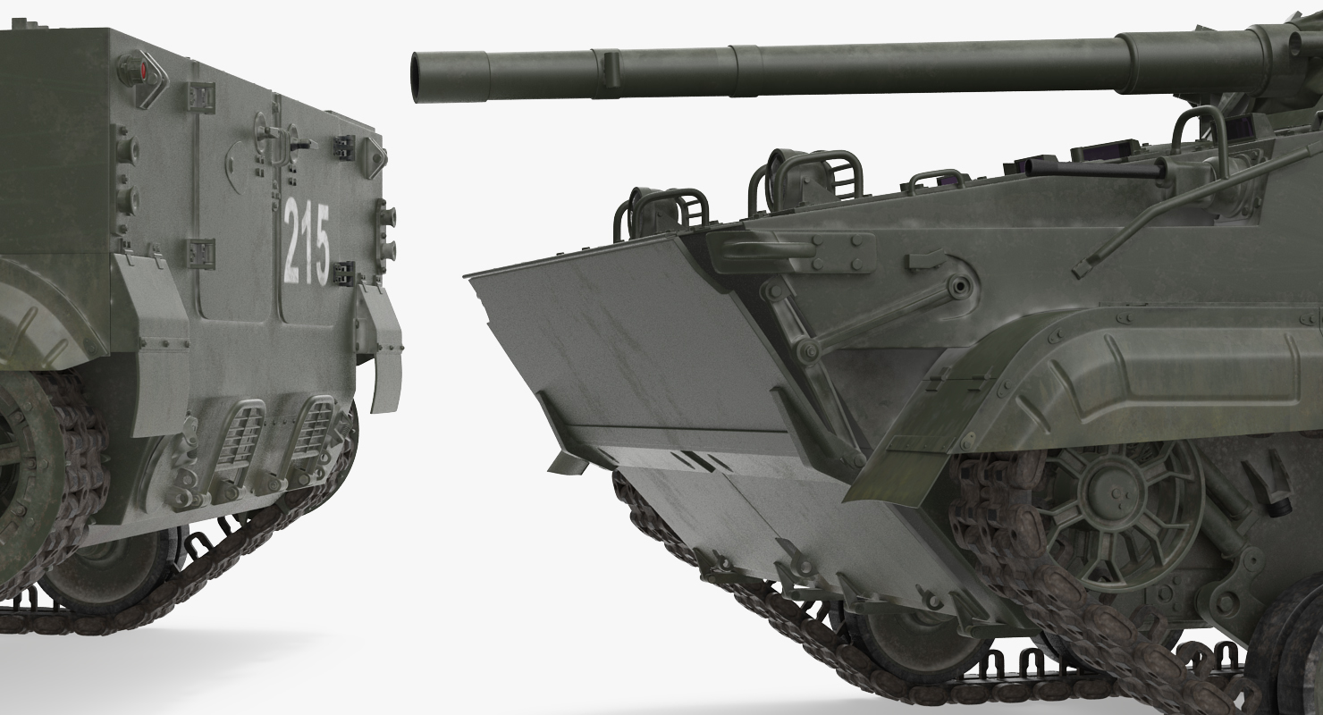 Russian Armored Vehicle BMP 3 Green Rigged 3D