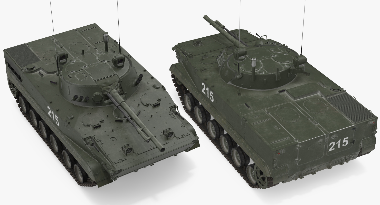 Russian Armored Vehicle BMP 3 Green Rigged 3D