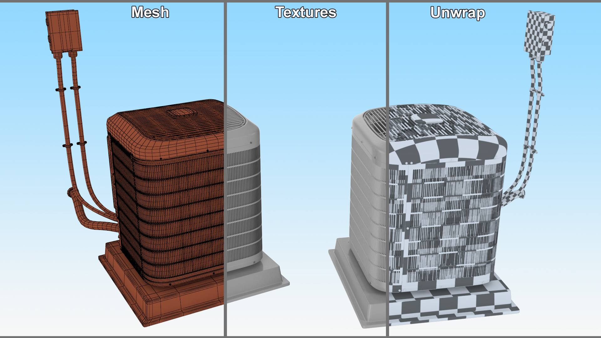 3D Central Air Conditioner Two-stage model
