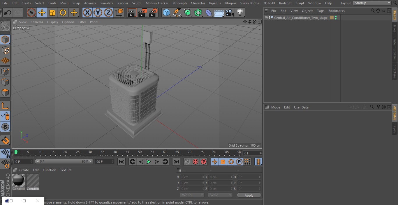 3D Central Air Conditioner Two-stage model