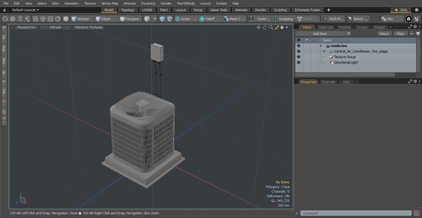 3D Central Air Conditioner Two-stage model