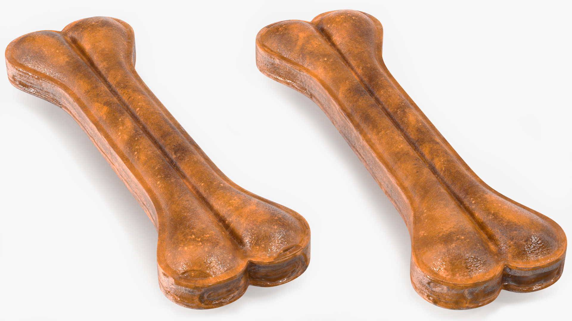 Bulldog with a Chewing Bone in His Mouth Fur 3D model