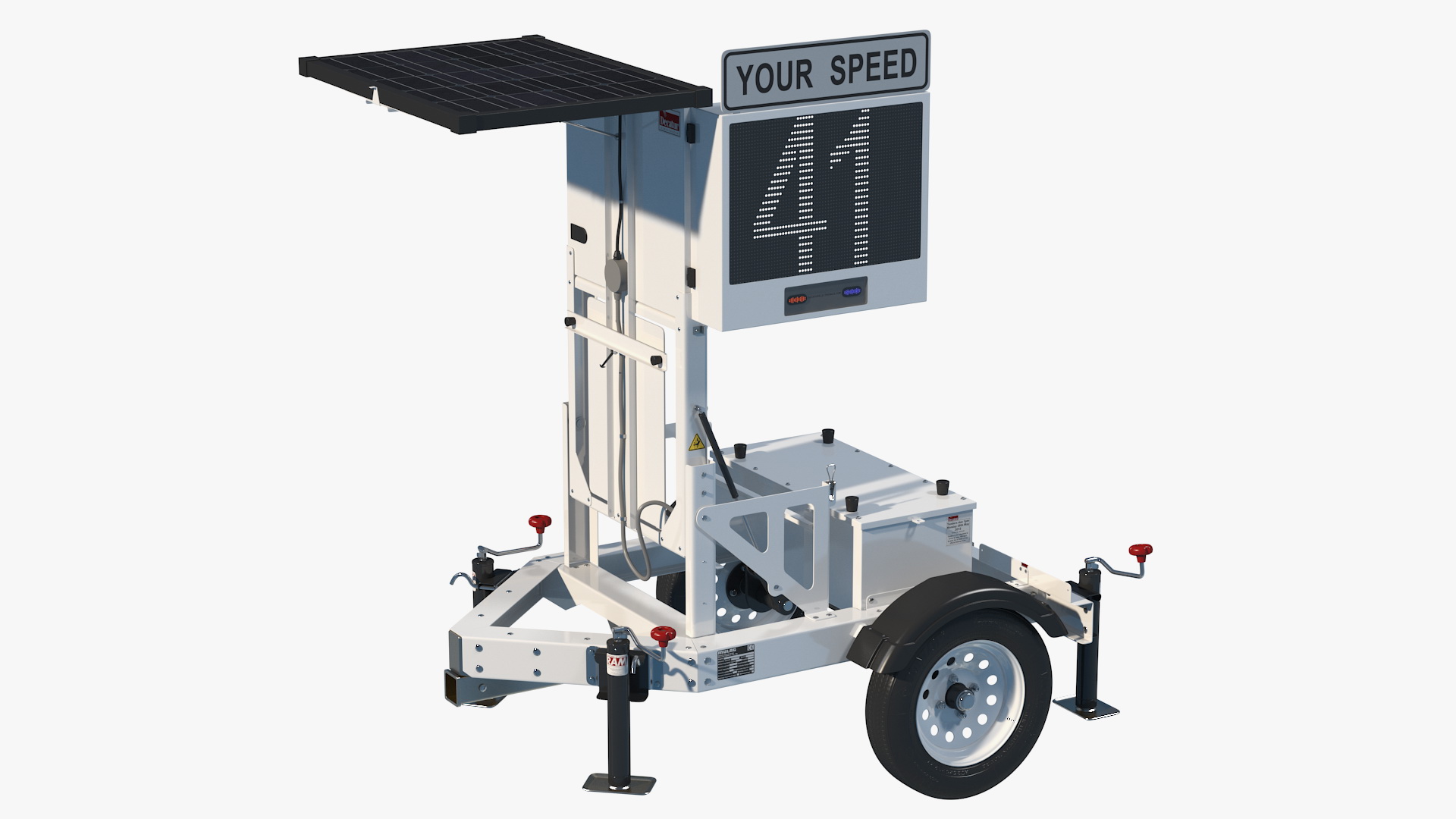 3D Decatur Electronics 300MX Radar Trailer Rigged