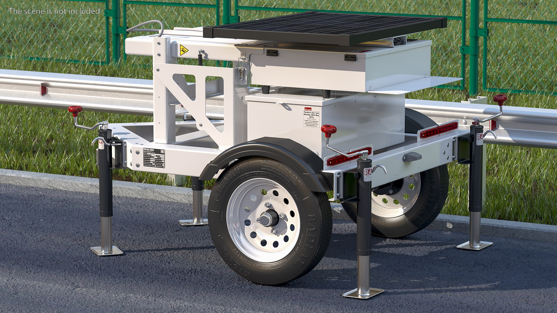 3D Decatur Electronics 300MX Radar Trailer Rigged