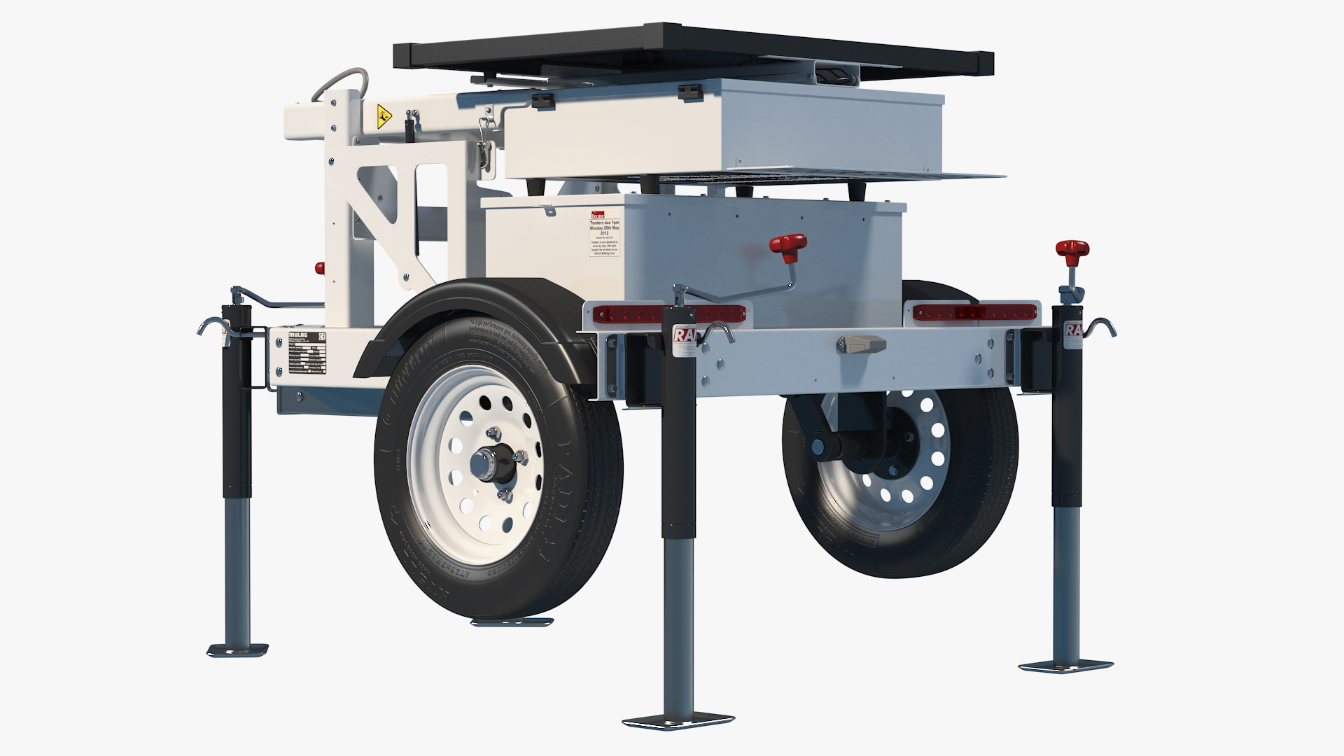 3D Decatur Electronics 300MX Radar Trailer Rigged