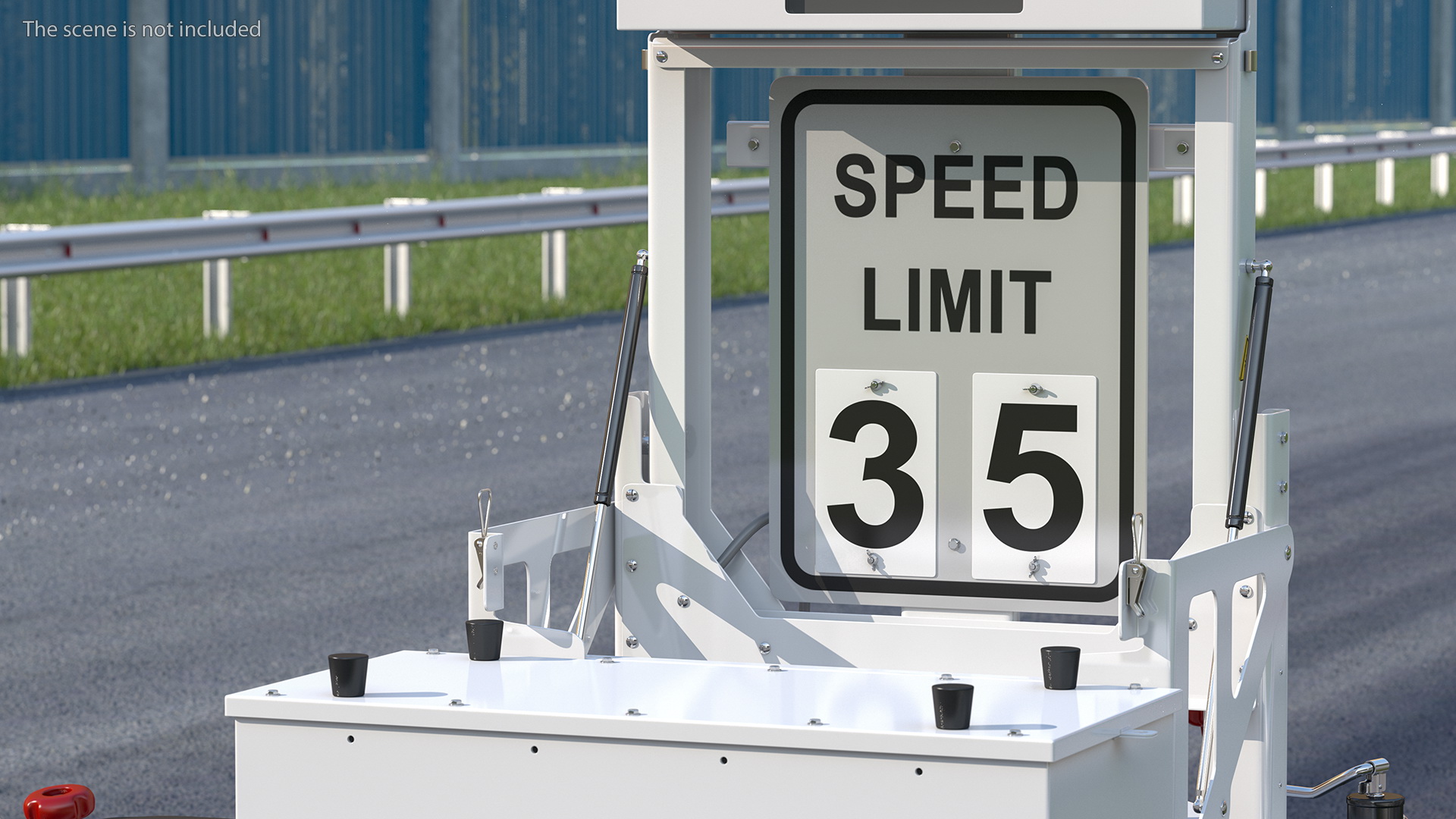 3D Decatur Electronics 300MX Radar Trailer Rigged