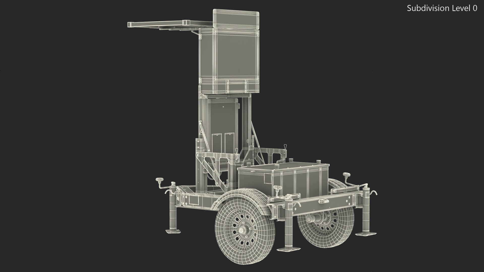 3D Decatur Electronics 300MX Radar Trailer Rigged