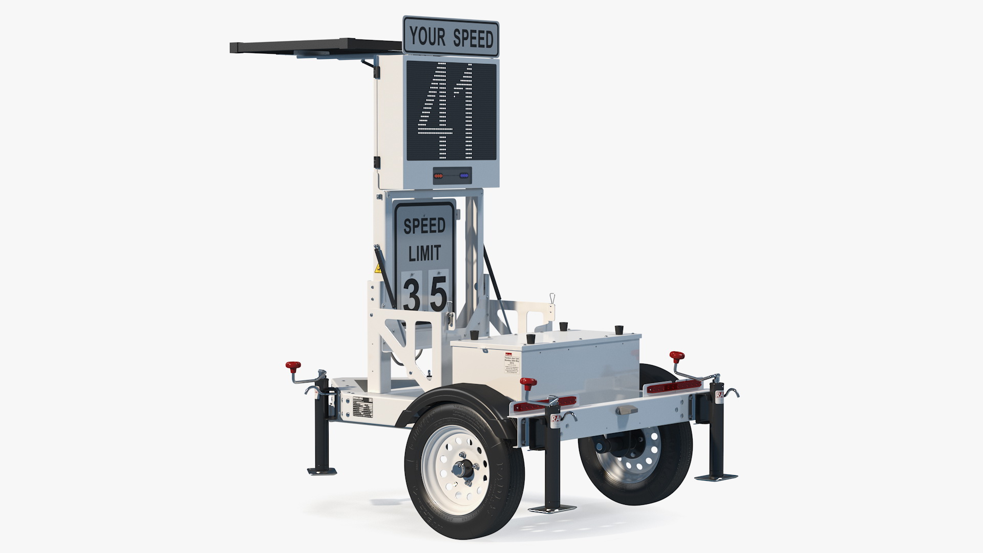 3D Decatur Electronics 300MX Radar Trailer Rigged