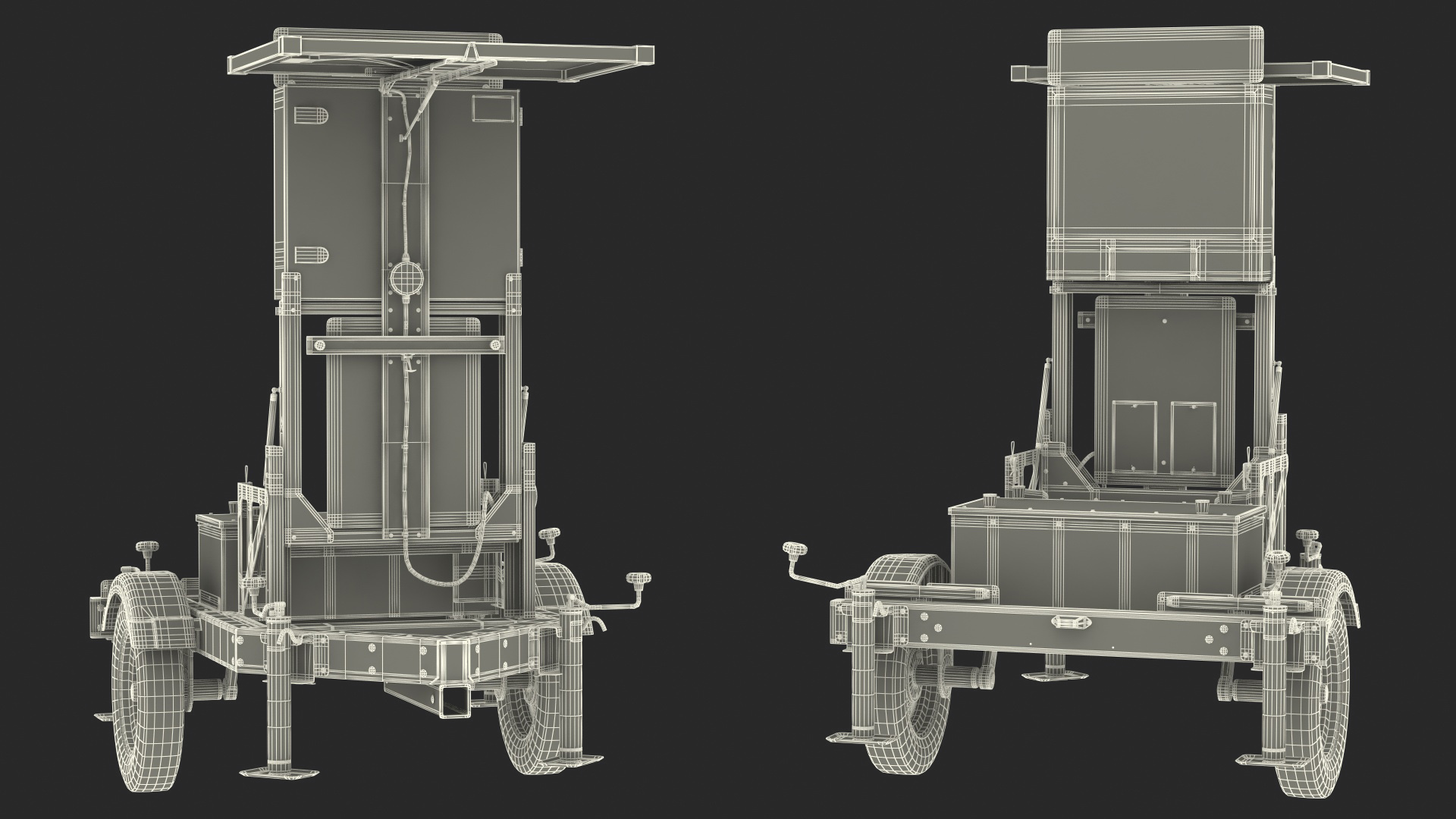 3D Decatur Electronics 300MX Radar Trailer Rigged