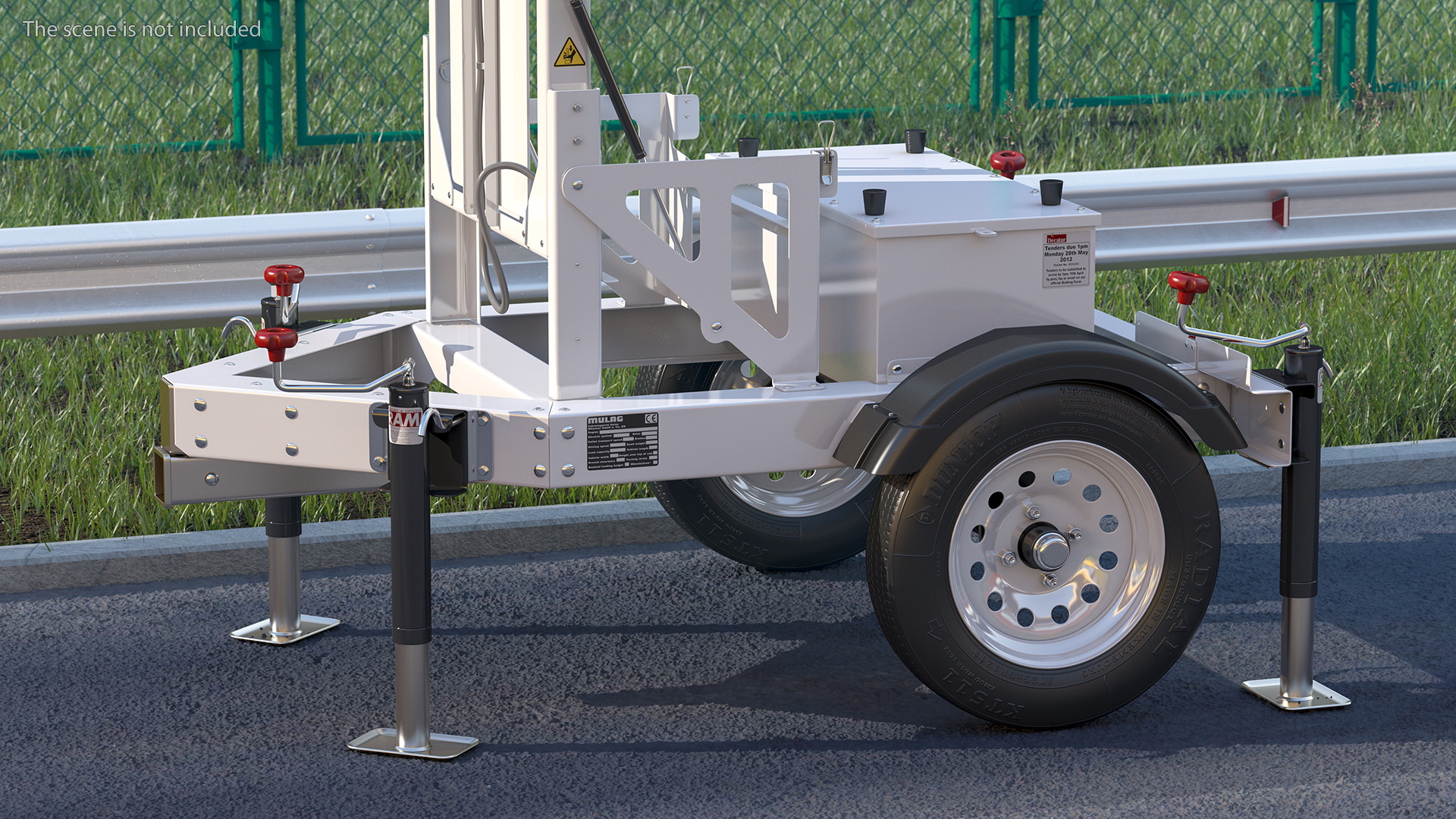 3D Decatur Electronics 300MX Radar Trailer Rigged
