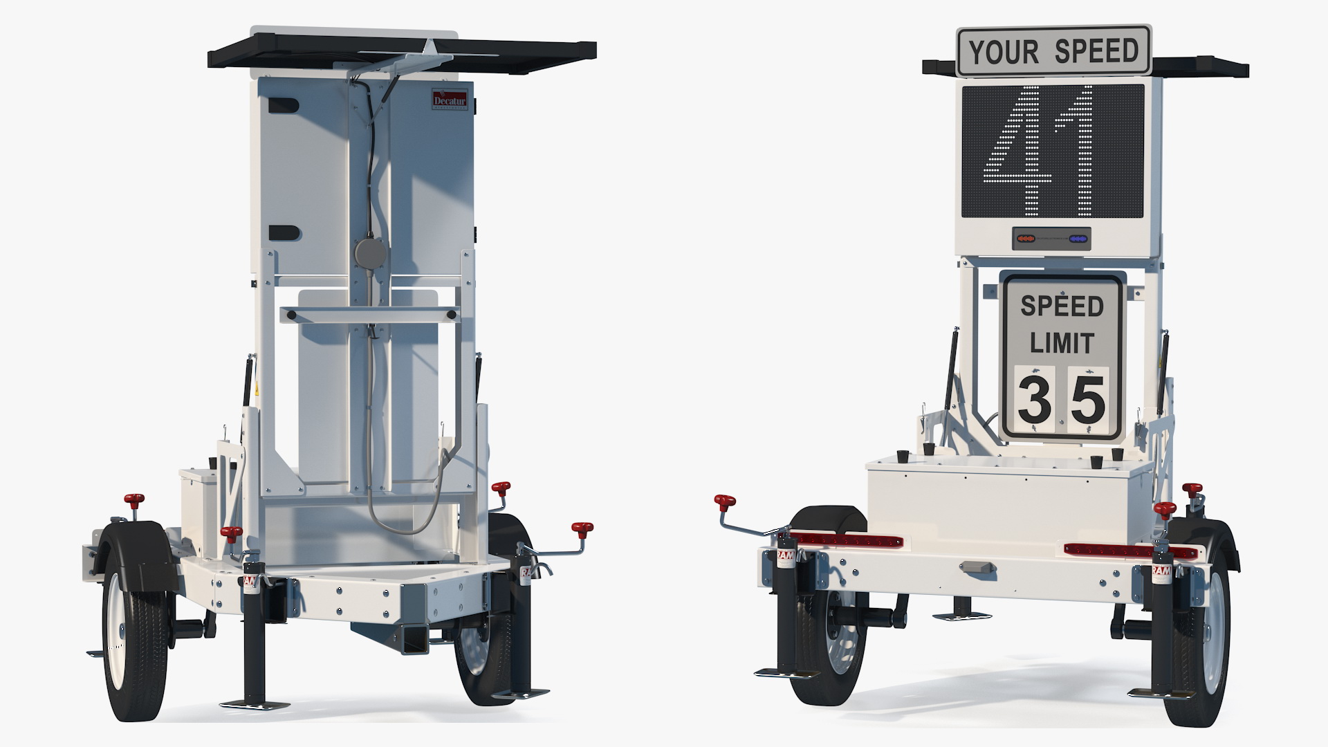 3D Decatur Electronics 300MX Radar Trailer Rigged