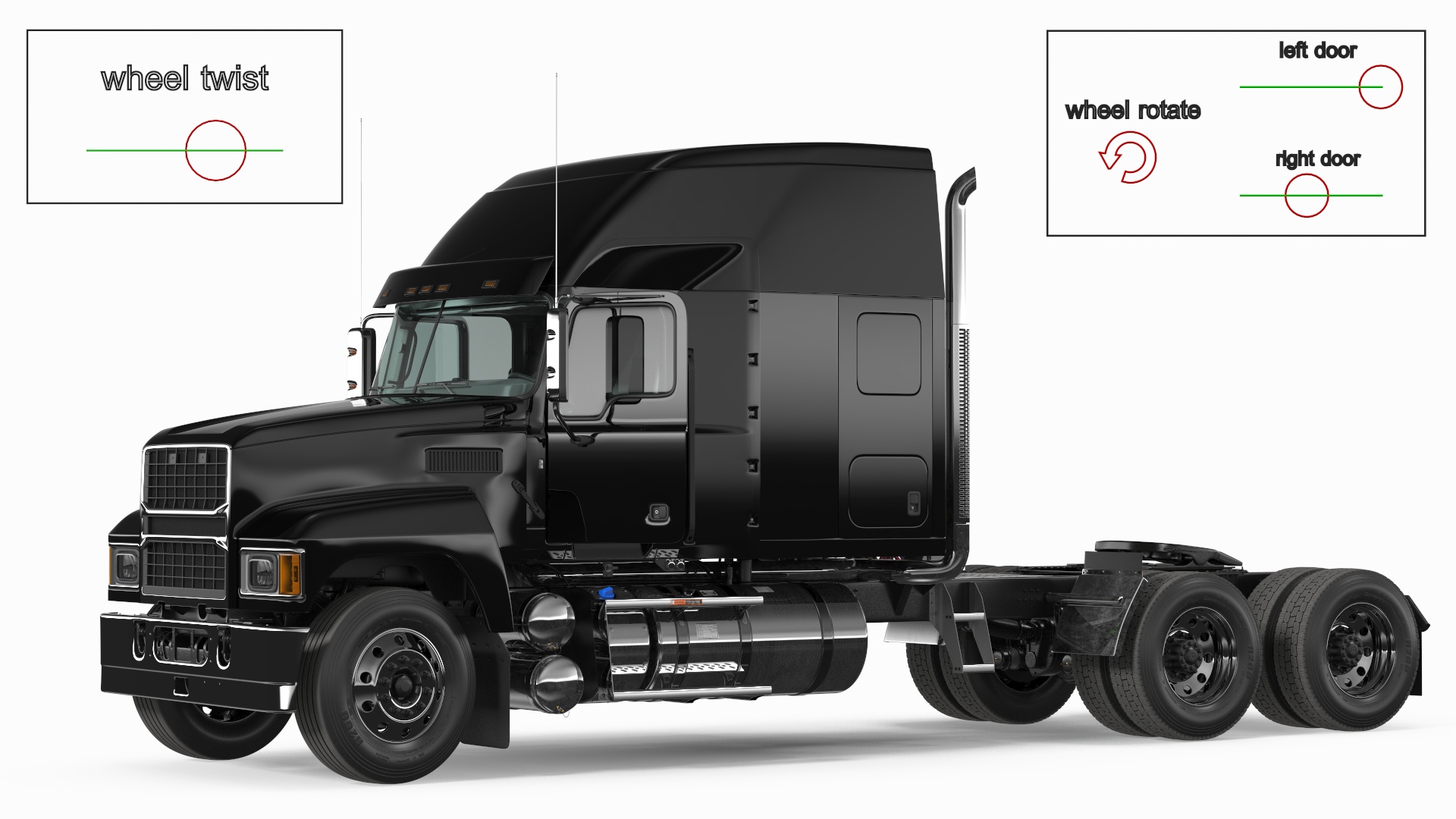 Pinnacle 2025 Truck Black Rigged 3D