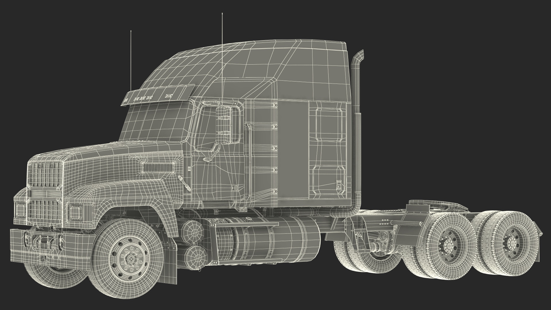 Pinnacle 2025 Truck Black Rigged 3D