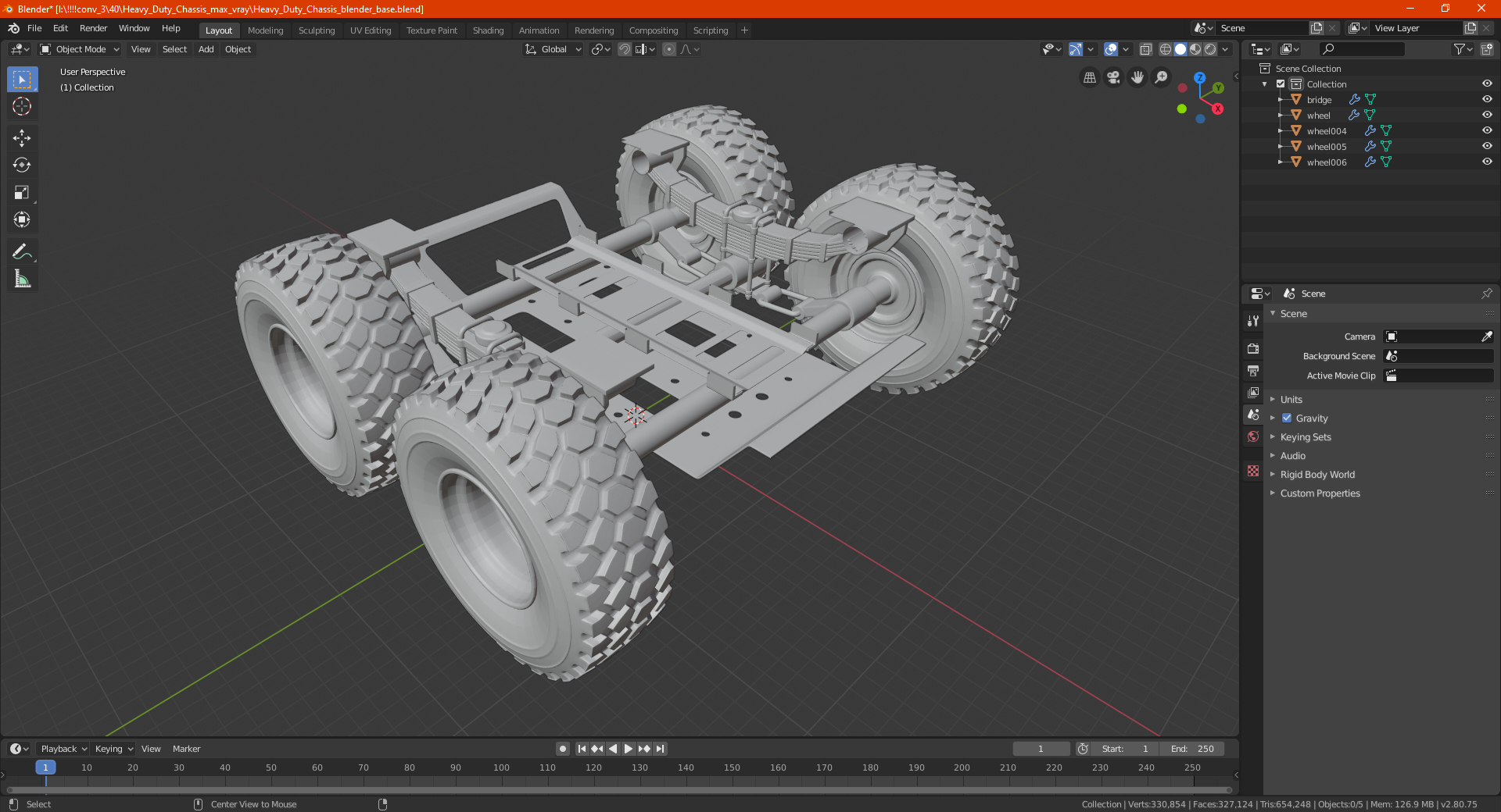 3D Heavy Duty Chassis model