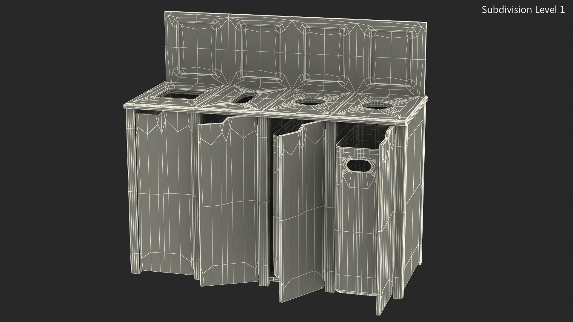 Sort Recycling Bins 3D model