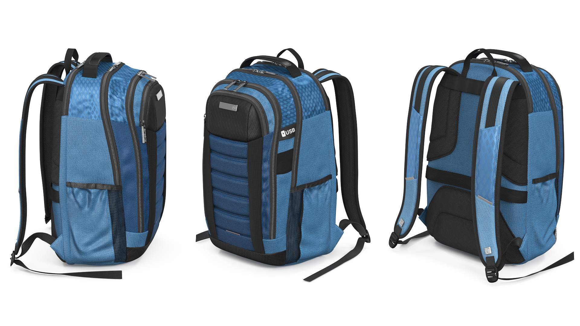 Travel Backpack Samsonite Carrier GSD Blue 3D