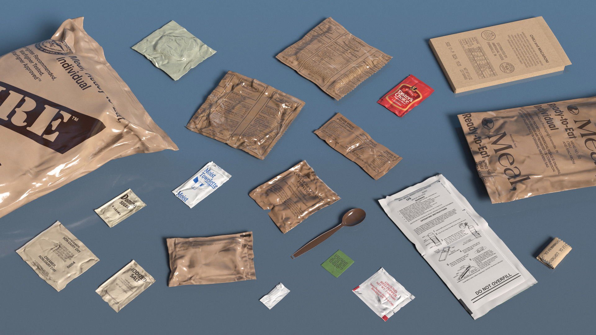 US Military Ration Pack Game Ready, view 2
