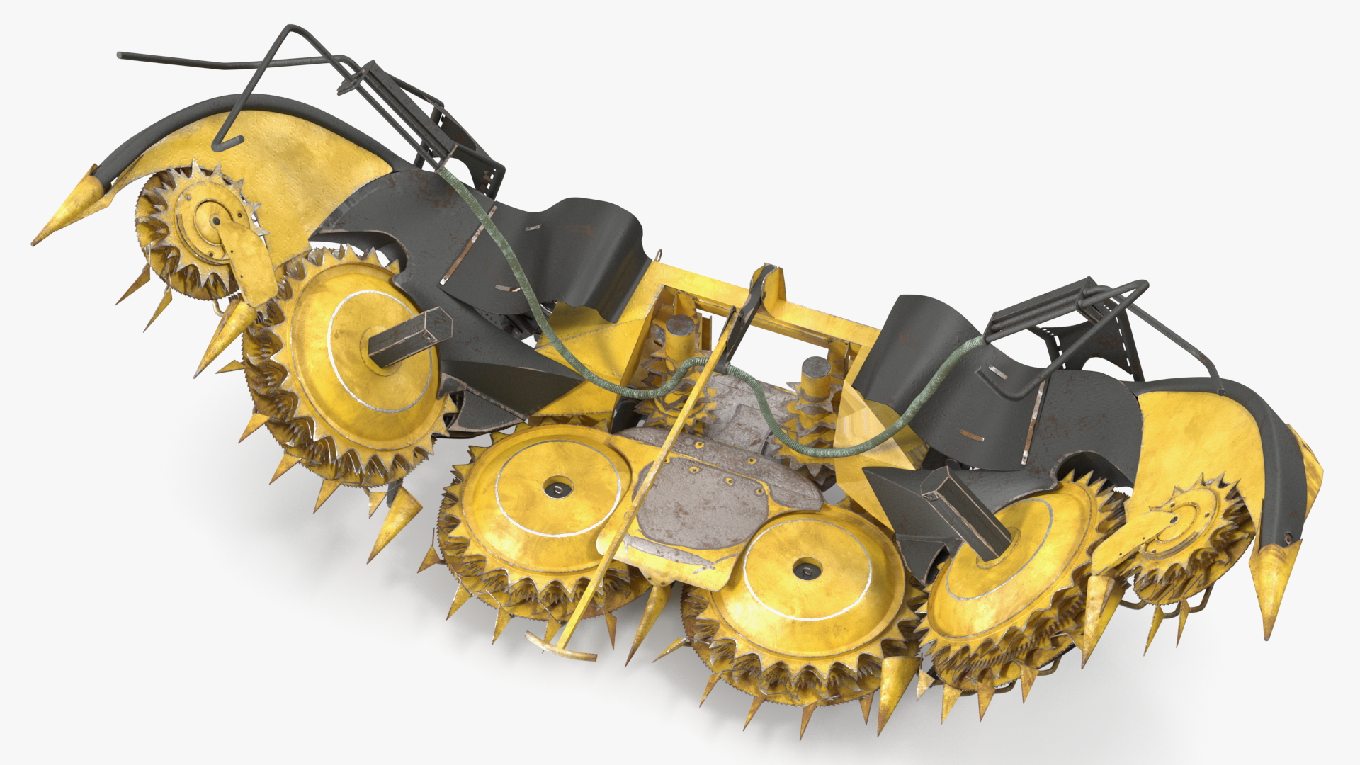 3D New Holland 750BFI Harvester Corn Header Semi-Folded Old