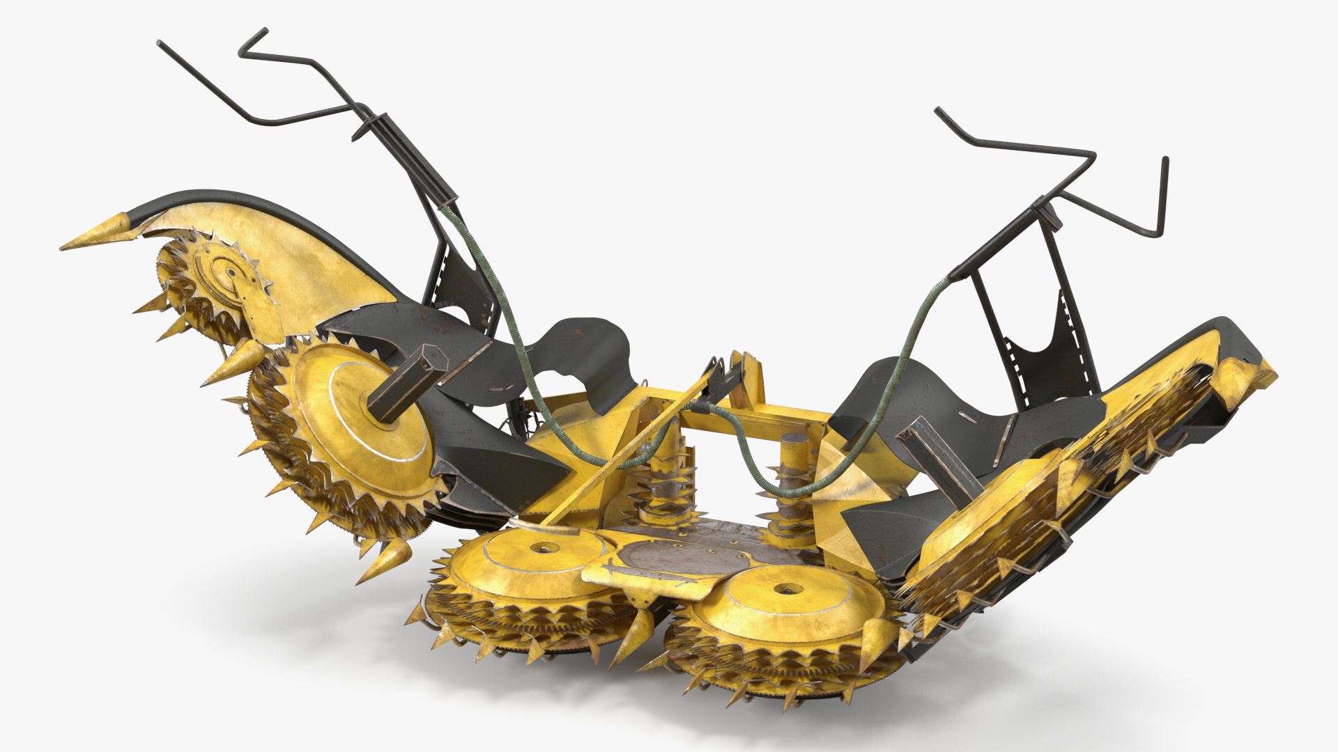 3D New Holland 750BFI Harvester Corn Header Semi-Folded Old