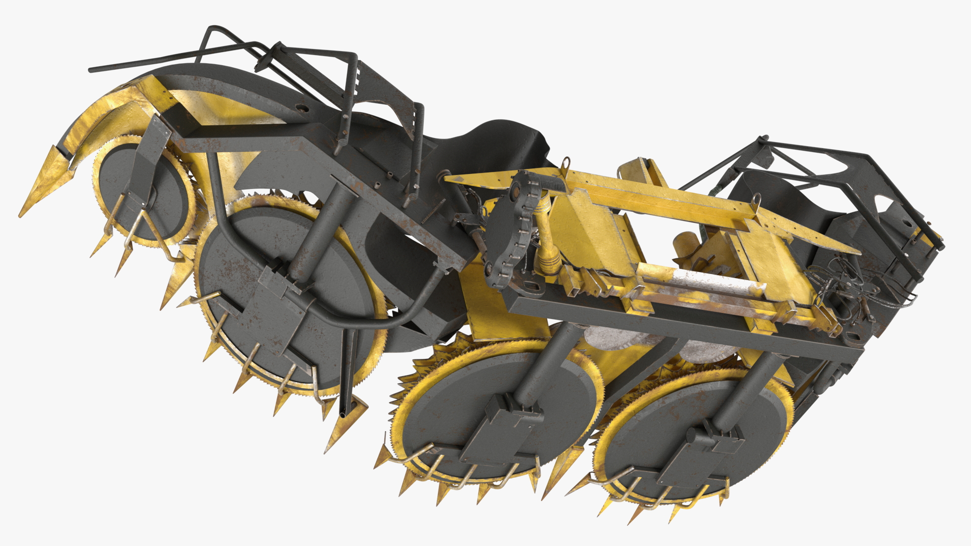 3D New Holland 750BFI Harvester Corn Header Semi-Folded Old