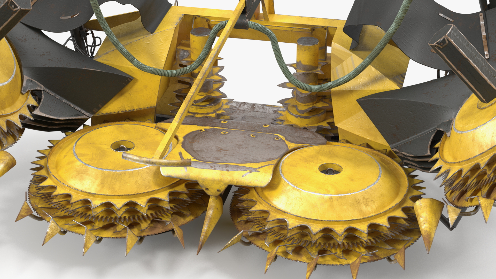 3D New Holland 750BFI Harvester Corn Header Semi-Folded Old