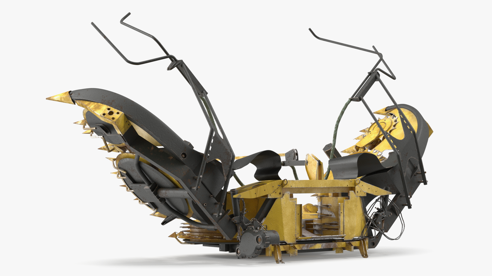 3D New Holland 750BFI Harvester Corn Header Semi-Folded Old