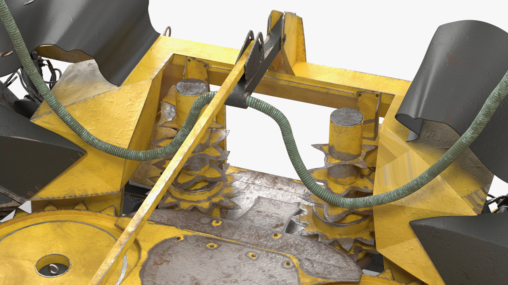 3D New Holland 750BFI Harvester Corn Header Semi-Folded Old
