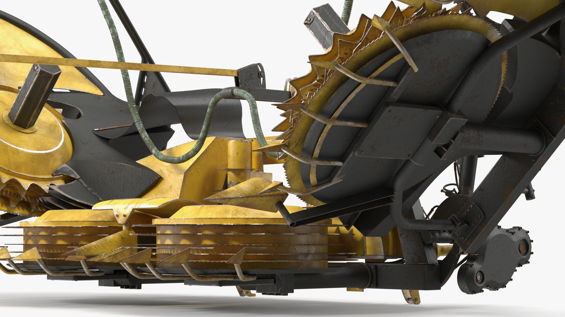 3D New Holland 750BFI Harvester Corn Header Semi-Folded Old