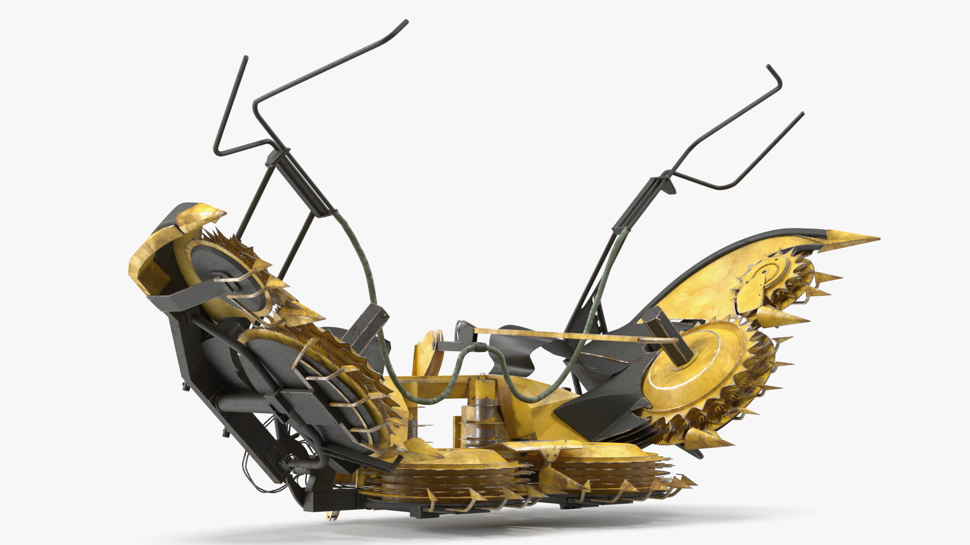 3D New Holland 750BFI Harvester Corn Header Semi-Folded Old
