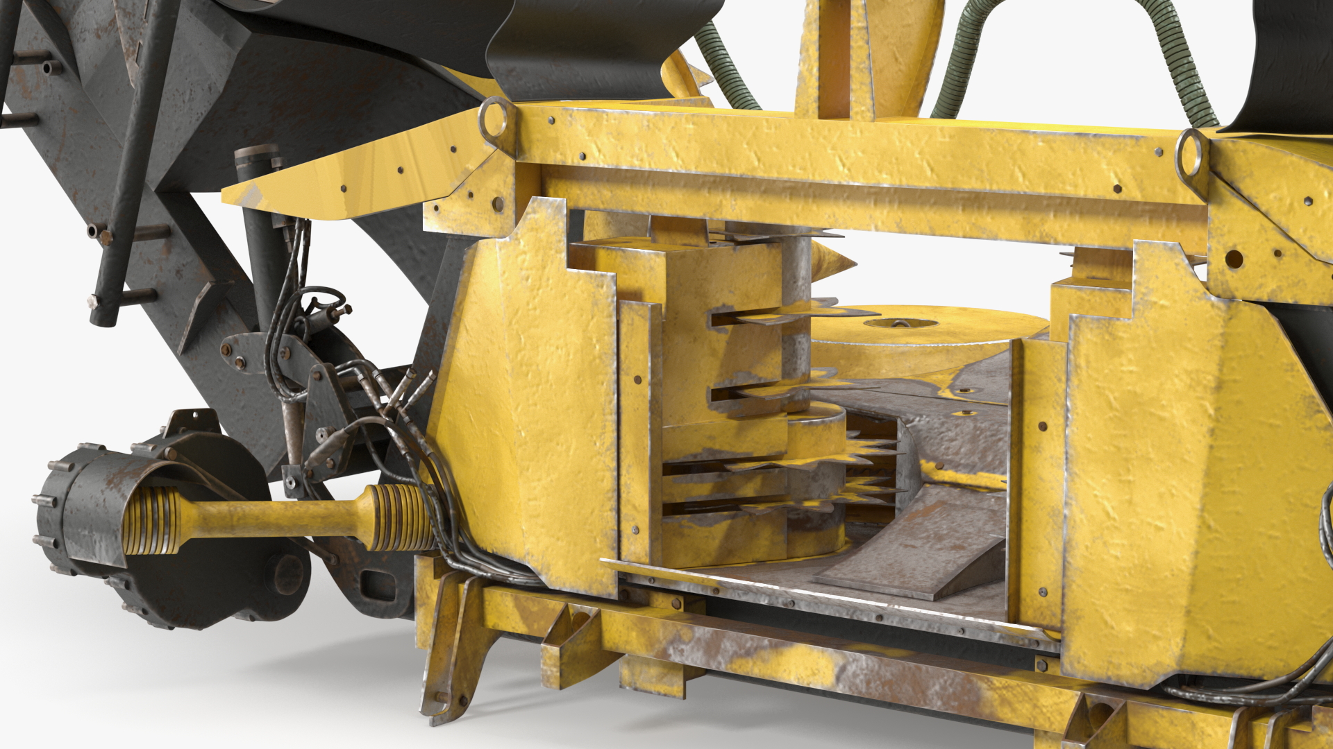 3D New Holland 750BFI Harvester Corn Header Semi-Folded Old