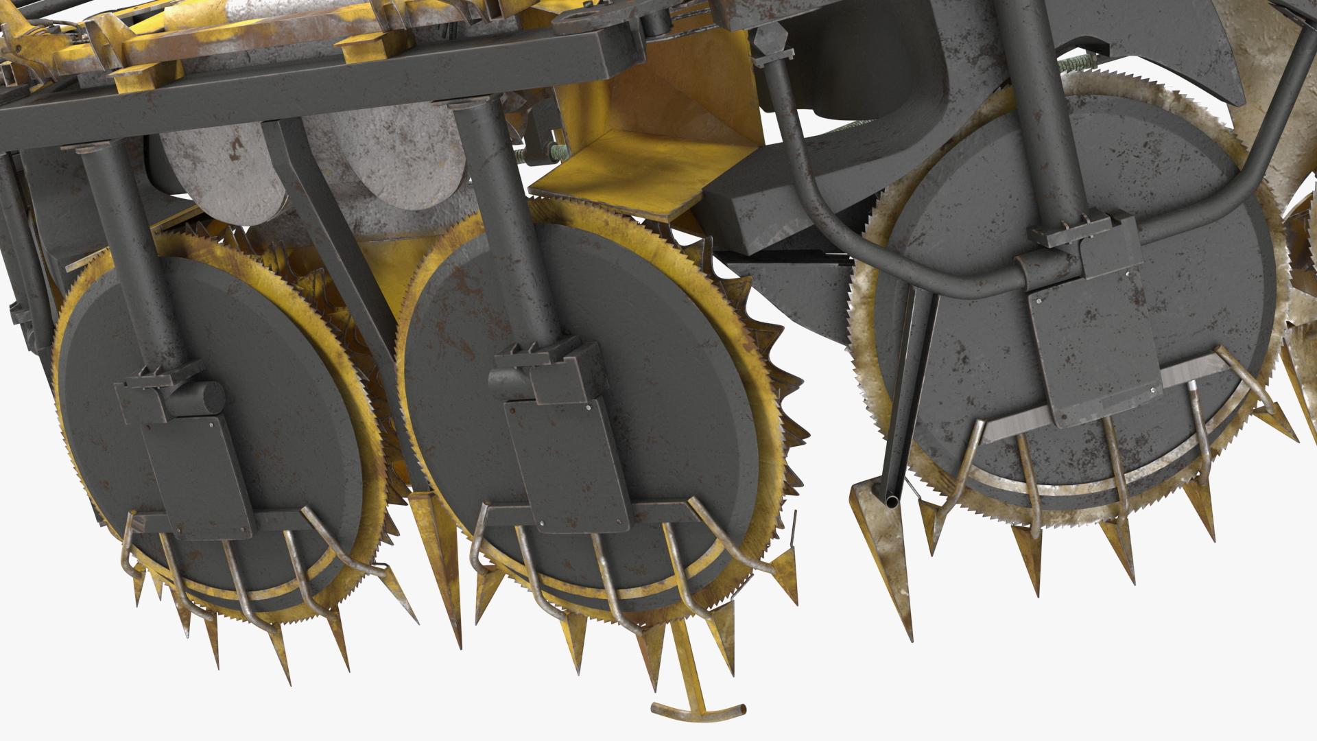 3D New Holland 750BFI Harvester Corn Header Semi-Folded Old