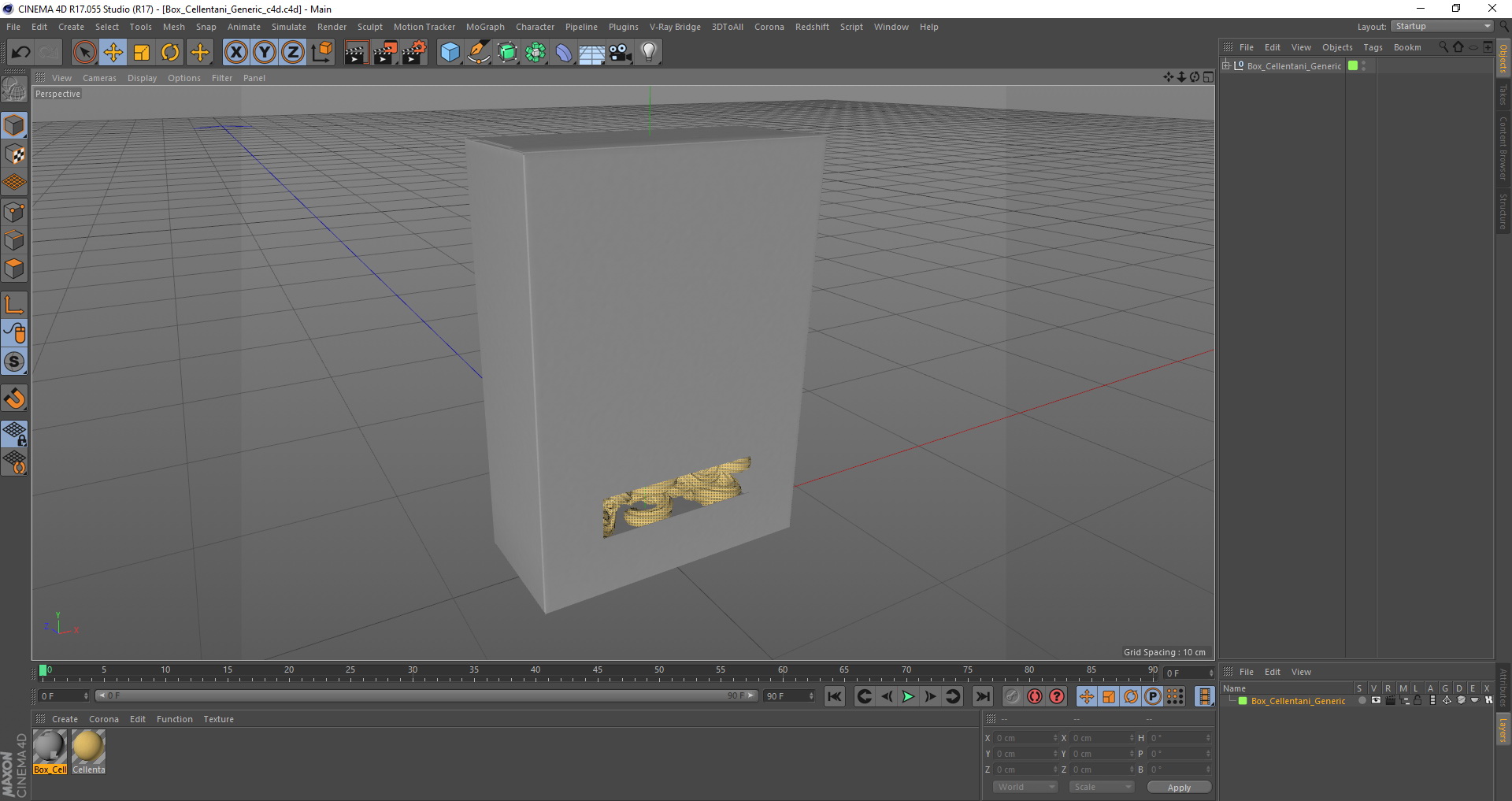 3D Box Cellentani Template model