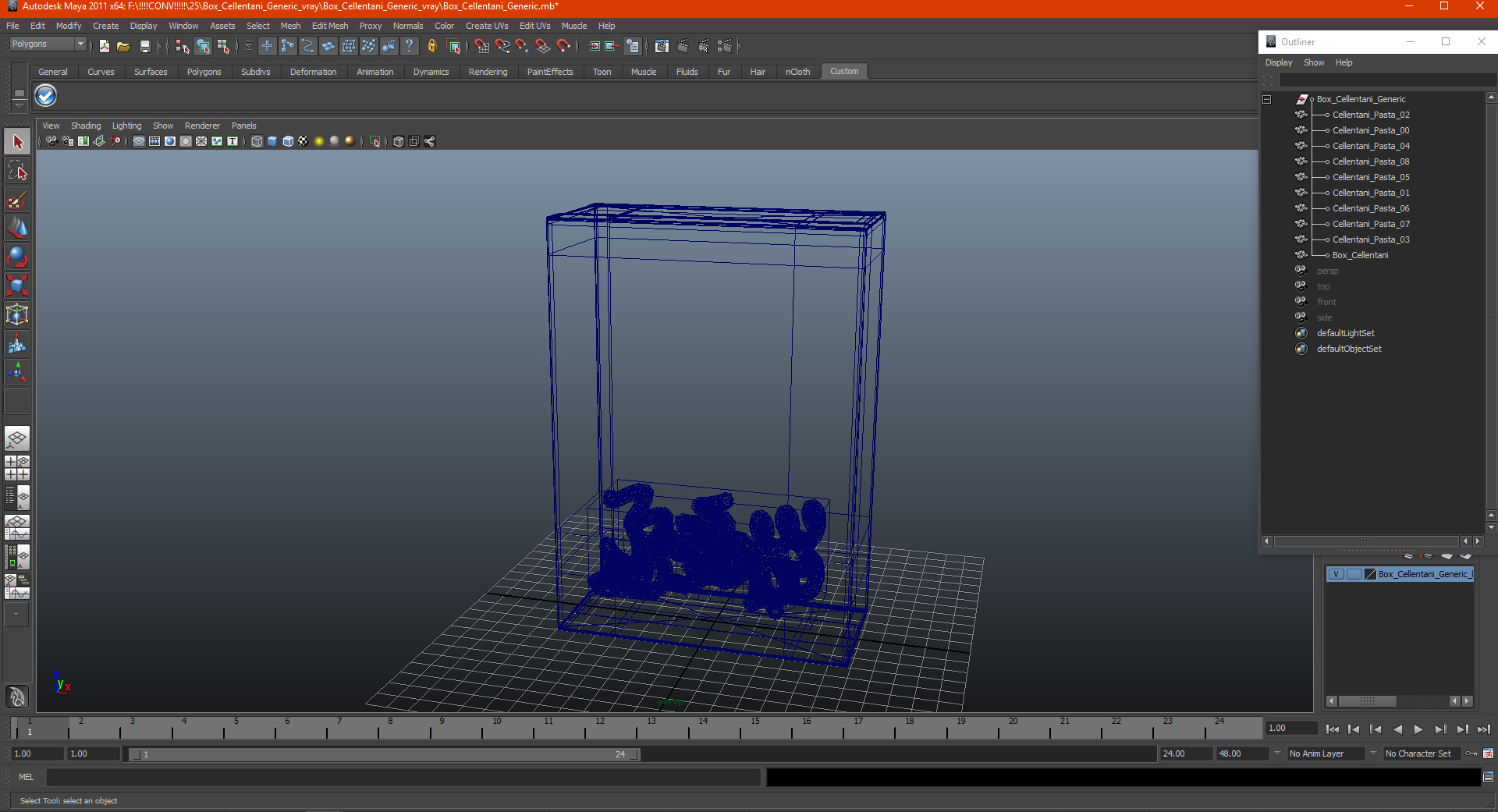 3D Box Cellentani Template model