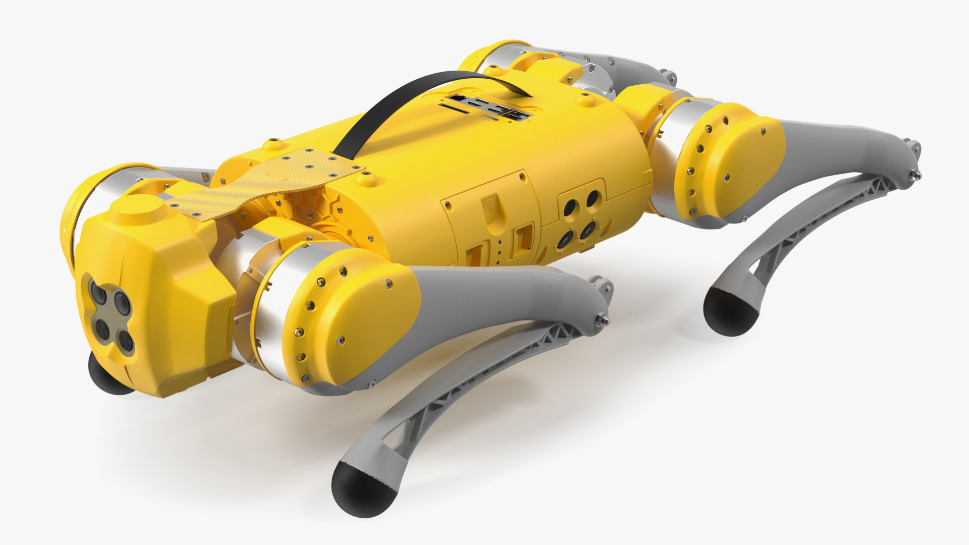 Yellow Dog Robot Rigged for Cinema 4D 3D