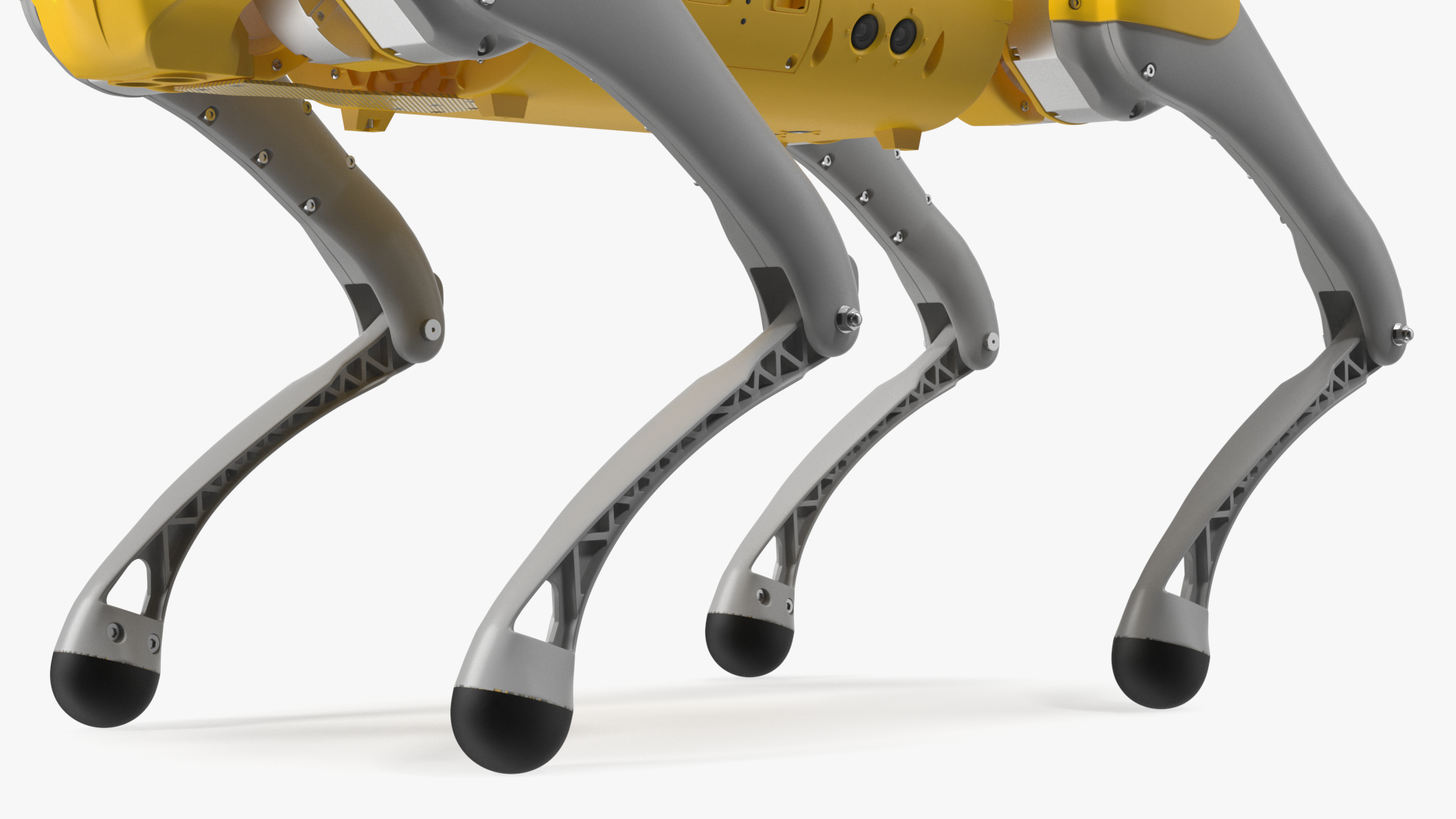 Yellow Dog Robot Rigged for Cinema 4D 3D