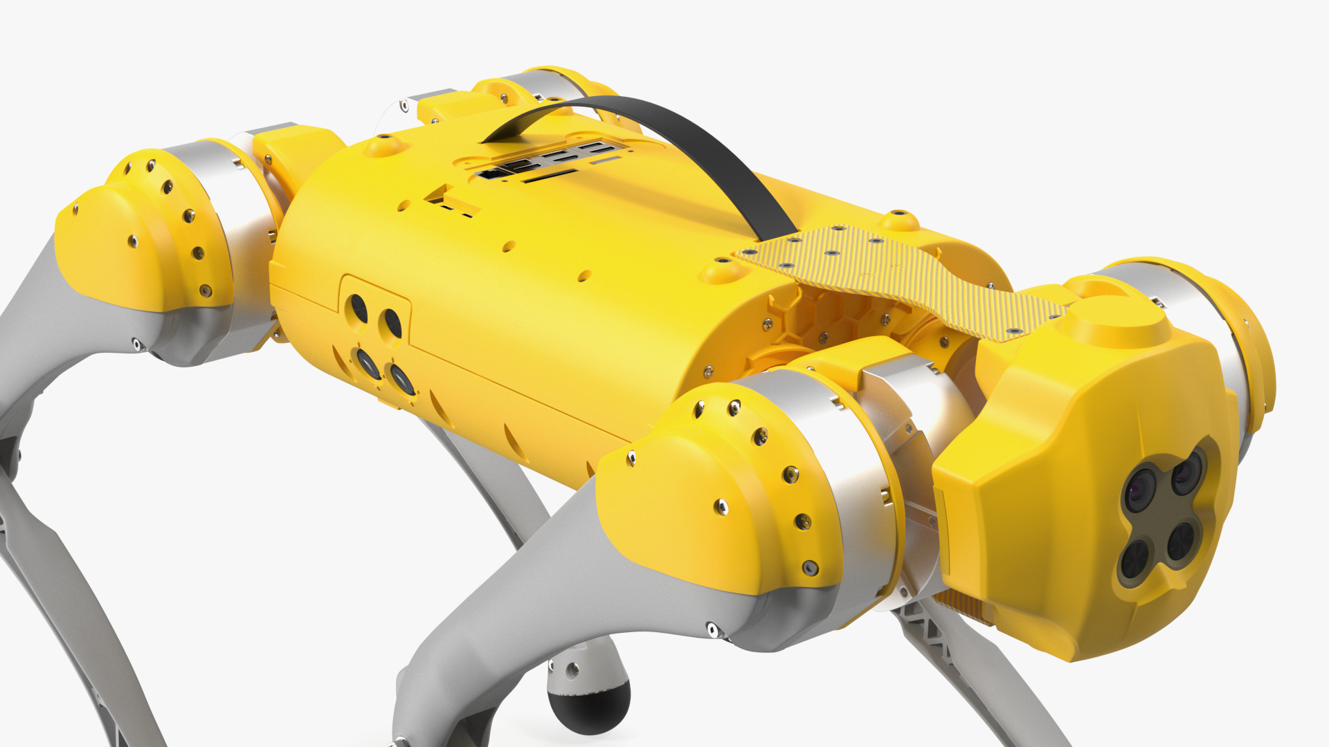 Yellow Dog Robot Rigged for Cinema 4D 3D