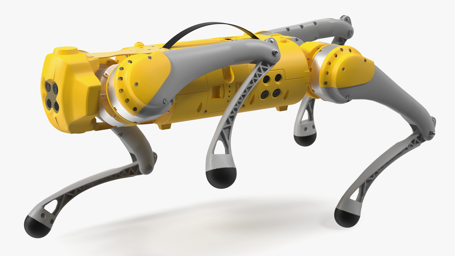 Yellow Dog Robot Rigged for Cinema 4D 3D
